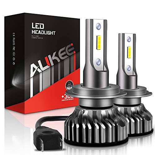 Aukee H7 LED 헤드라이트전구, 전조등 50W 6000K 10000 루멘 익스트림 브라이트 CSP 칩 변환 키트