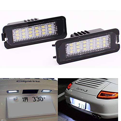 18SMD LED 넘버 특허 플레이트 라이트 키트 포르쉐 박스터 카이맨 Carrera 카이엔 987/ 997/ 958 (팩 of 2Pcs)