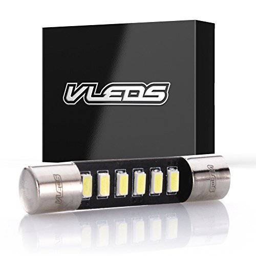 VLEDS 1pc 40lm 5000K 화이트 화장대 썬바이저, 햇빛가리개 6 LED 전구