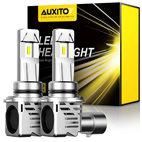AUXITO 9006 LED 헤드라이트전구, 전조등, 12000LM Per 세트 6500K 제논 화이트 미니 사이즈 HB4 무선 헤드라이트전구, 전조등, 팩 of 2