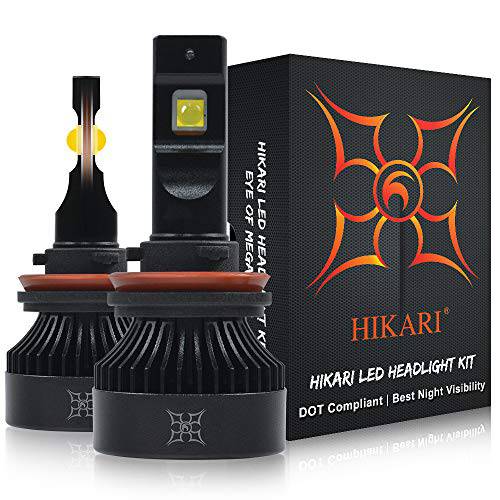 HIKARI 2020 H11 H8 H9 LED 헤드라이트전구, 전조등 150 밝기 100 엑스트라 나이트 시계 탑 XHP50.2 LED 10400lm 6000K 쿨 화이트