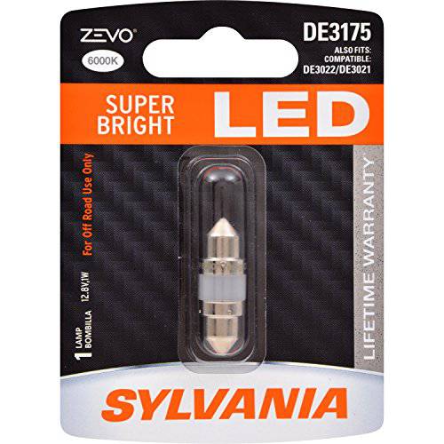 SYLVANIA - DE3175 31mm ZEVO LED 페스툰 화이트 전구 - 브라이트 LED 전구 Ideal 인테리어 라이트닝 - 지도 돔 트렁크 화물 and 특허 플레이트 포함 1 전구