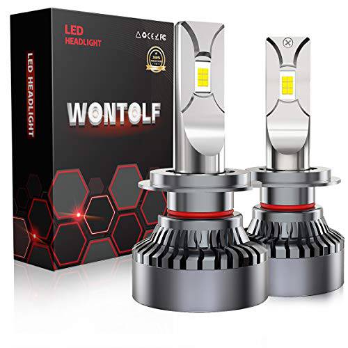 Wontolf H7 LED 헤드라이트전구, 전조등 120W 20000LM 하이 파워 슈퍼 브라이트 H7 LED 6000K CSP 칩 변환 키트 쿨 화이트