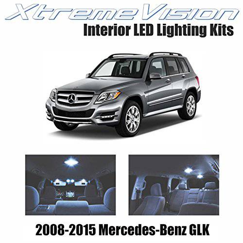 Xtremevision 인테리어 LED Mercedes-Benz GLK 2008-2015 (17 피스) 쿨 화이트 인테리어 LED 키트+  설치 툴