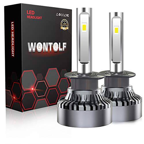 Wontolf H1 LED 헤드라이트전구, 전조등 120W 20000LM 하이 파워 슈퍼 브라이트 6000K 쿨 화이트 CSP 칩 변환 키트