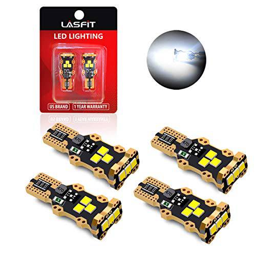 LASFIT 921 912 T15 W5W LED 전구 화물 Area and 후미등, 후진등 화이트 GMC 시에라 1500 2500 3500 콤보, 4pcs