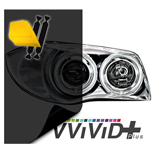 VViViD Air-Tint 헤드라이트,전조등/ 테일 라이트 창문 틴트 (16 X 48 (w/ 툴), 스모크 블랙)
