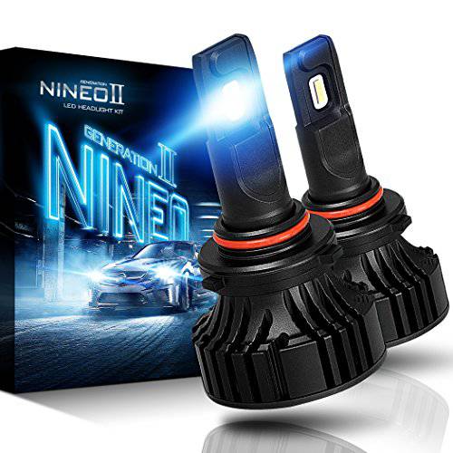NINEO 9005 HB3 LED 헤드라이트전구, 전조등 - 크리 칩 - 12000Lm 6500K 익스트림 브라이트 올인원 변환 키트 360 도 조절가능 빔 앵글