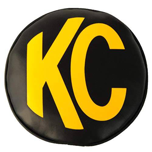 KC Hilites 5802 8 라운드 블랙 Yellow KC 소프트 라이트 커버 - 쌍, 세트