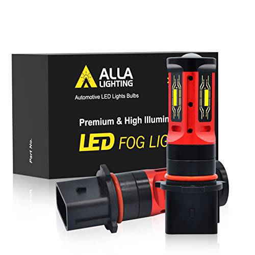 Alla Lighting PG18.5d-3 베이스 12278 PSX26W LED 전구 Fog 라이트/ DRL 교체용 Xtreme 슈퍼 브라이트 1860-SMD 6000K 제논 화이트 12278C1