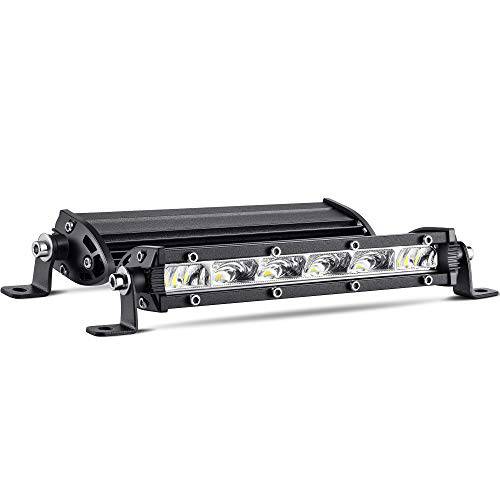 1열 슬림 LED 라이트 바 7 인치 2pcs 6COB 60W 플러드 스팟 콤보 오프로드 라이트닝 ATV 트럭 보트