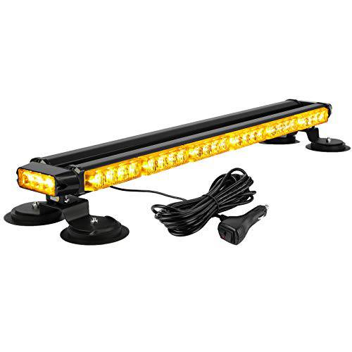 ASPL 29.5 54 LED 손전등, 플래시 라이트 라이트 바 이중 사이드 플래시 고강도 응급시 경고 플래시 손전등, 플래시 라이트 라이트 마그네틱,자석 베이스 세이프티,안전 공사현장 차량 견인 트럭 픽업 (노란색)