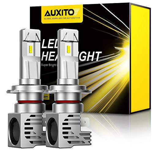 AUXITO H7 LED 헤드라이트전구, 전조등, 12000LM Per 세트, 6500K 제논 화이트, 미니 사이즈 무선 헤드라이트,전조등, 팩 of 2