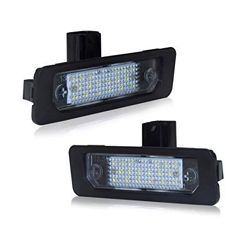 D-Lumina LED 특허 플레이트 라이트 태그 램프 조립품 호환가능한 구부러지는 포커스 퓨전 타우르스 머스탱 링컨 머큐리, 6000K 화이트 2-Pieces