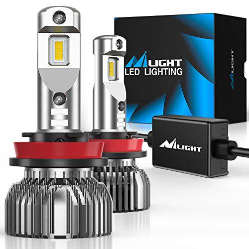 Nilight H11/ H9/ H8 LED 헤드라이트전구, 전조등, 70w 14000lm H11 로우 빔 헤드라이트전구 6500k H11 LED 전구 쿨 화이트 IP67