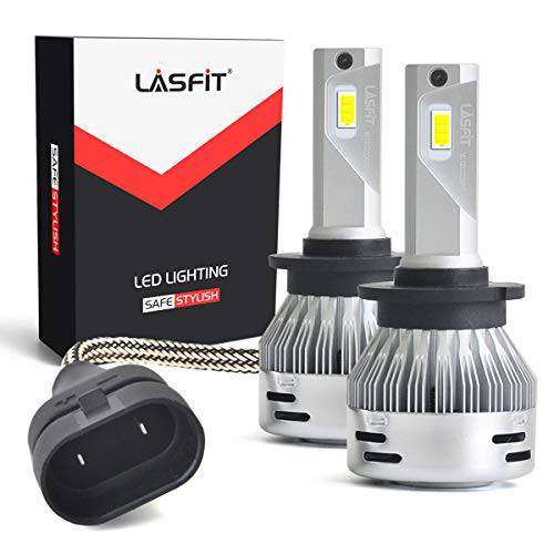 LASFIT D2S D2R D4S D4R LED 헤드라이트전구, 전조등 60w 6000lm/ 세트 6000K 쿨 화이트, 업그레이드 D2 LED 전구 (2pcs)