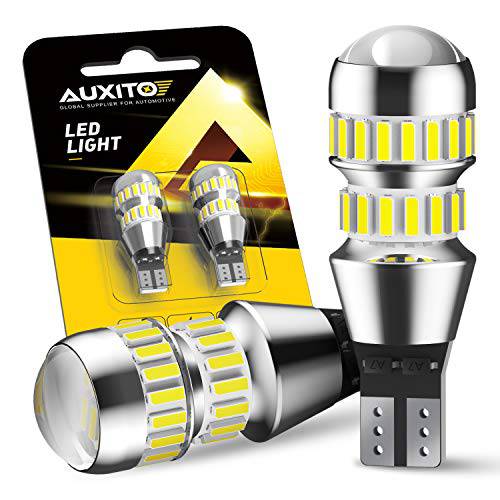 AUXITO 912 921 LED 전구 백업 리버스 라이트 전구, 2600 루멘 4014 42-SMD, 6000K 화이트, Non-polarity 906 W16W T15 다이렉트 백업 교체용 램프, 팩 of 2