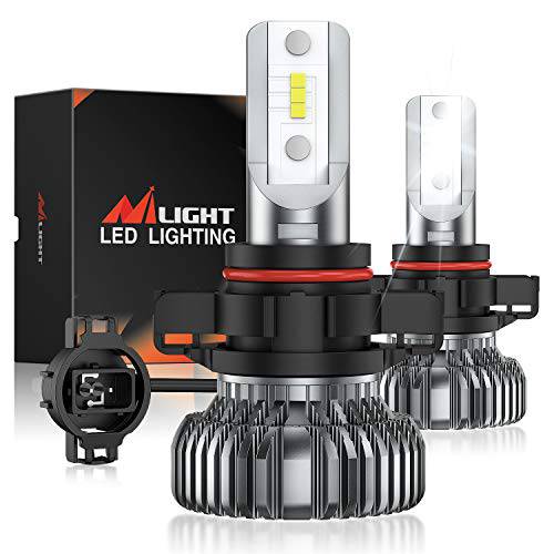 Nilight EF1 2504 LED 포그라이트, 안개등 전구, 200% 밝기, 4000 루멘, 6000K 쿨 화이트, 1:1 미니 사이즈 할로겐 교체용, PSX24W LED 포그라이트, 안개등 DRL 변환 키트, 팩 of 2