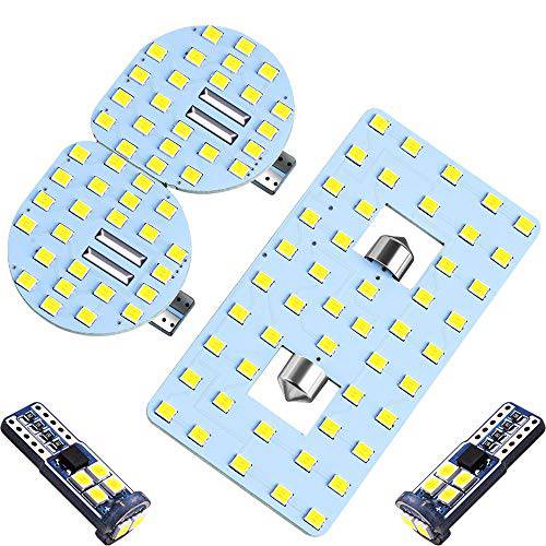 DODOFUN  화이트 LED 인테리어 돔 천장 독서등 키트 and 특허 플레이트 전구 전용 호환가능한 지프 JK 랭글러 2007-2018