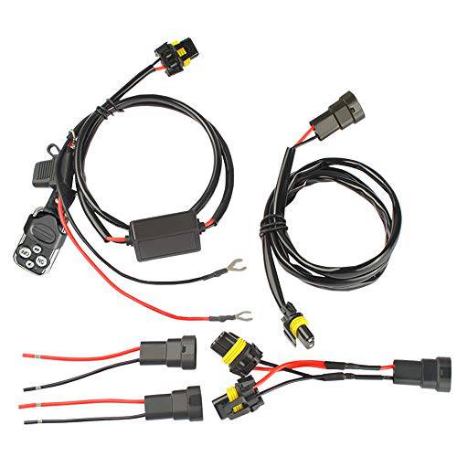 LED 라이트 바 리모컨 와이어 하네스/ 무선 리모컨 와이어 하네스 LED 라이트 바/ 운전 라이트/ Fog 라이트/ 팟 라이트/ Work 라이트, 16-Gauge, Be Useful 12V and 24V