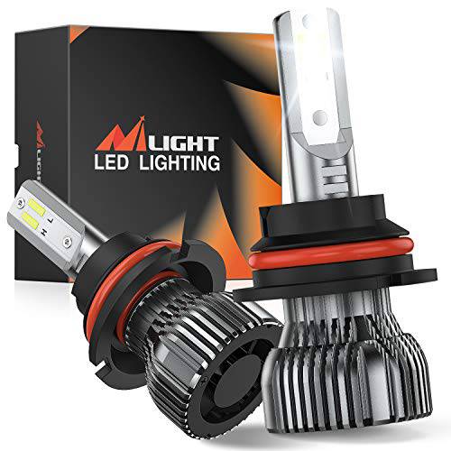 Nilight E1 9004/ HB1 LED 헤드라이트전구, 전조등, 350% Brighter, 50W 10000LM LED 하이 로우 빔 헤드라이트,전조등 변환 키트, 6000K 쿨 화이트, 미니 사이즈, 팩 of 2