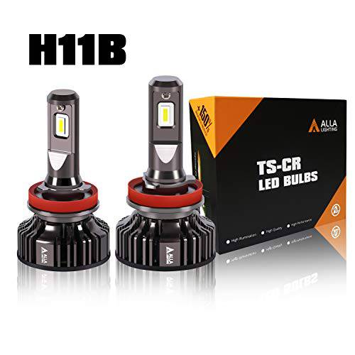 Alla Lighting 10000 루멘 CANBUS H11B LED 헤드라이트 전구 (off-road) H9B H11 전구 익스트림 슈퍼 브라이트 교체용, 6000K~6500K 제논 화이트