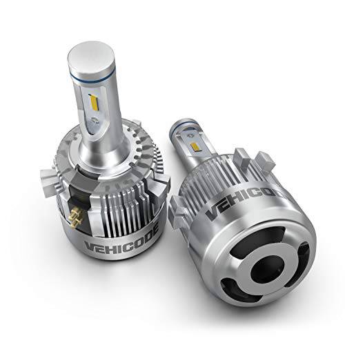 VEHICODE H7 LED 헤드라이트전구, 전조등 자동차 Specific 어댑터 폭스바겐 VW 파사트 골프 GTI 티구안 로우 빔 교체용 (2 팩)