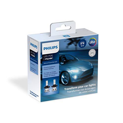 필립스 자동차 라이트닝 PS24W Ultinon 에센셜 LED 포그라이트, 안개등, 2 팩