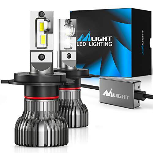 Nilight H4/ Hb2/ 9003 LED 헤드라이트전구S, 70w 14000lm H4 하이/ 로우 빔 LED 헤드라이트전구 6500k H4 LED 전구 쿨 화이트 IP67