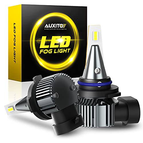 AUXITO 9006 HB4 LED 포그라이트, 안개등 전구, 6500K 쿨 화이트 CSP LED 칩, 낮 런닝 라이트 DRL 전구 자동차, 트럭, IP65, 팩 of 2