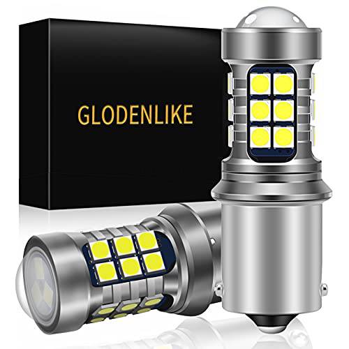 Glodenlike 2600 루멘 1156 LED 전구 2PCS BA15S P21W 7506 LED 라이트 전구 교체용 백업 리버스 라이트 전구 브레이크 라이트 테일라이트, 후미등 슈퍼 브라이트 3030 27-SMD 6000K 화이트