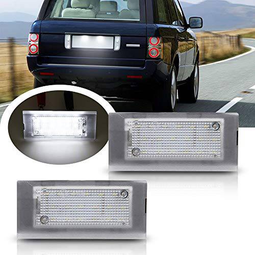 2pcs 자동차 LED 특허 넘버 플레이트 라이트 교체용 램프 레인지 로버 2003 2004 2005 2006 2007 2008 2009 2010 2011 2012