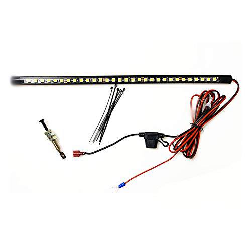 CKEGUO 언더 후드 LED 라이트 키트, 범용 방수 엔진 검사 스트립 램프 자동 on/ Off 트럭 카고 픽업 SUV RV 보트