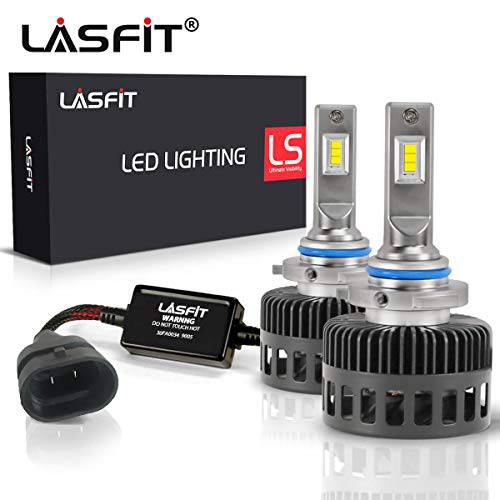 LASFIT LS 플러스 9005 HB3 LED 전구, 슈퍼 브라이트 8000LM 6000K 쿨 화이트 (팩 of 2)