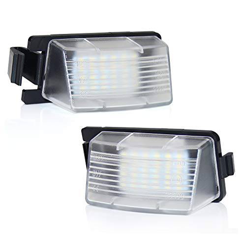 D-Lumina LED 특허 플레이트 라이트 램프 조립품 교체용 호환가능한 닛산 350Z 370Z GT-R 베르사 큐브 리프 센트라 인피니티 Q40 Q60 G25 G35 G37, 전원 by 18-SMD 6000K 화이트 팩 of 2