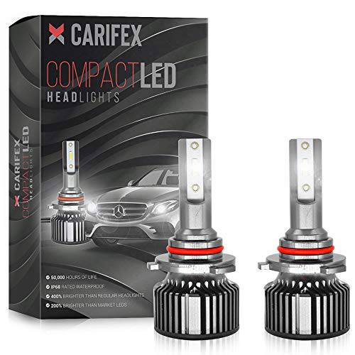 CARIFEX 컴팩트 LED 헤드라이트전구, 전조등 H11/ H9 LED 헤드라이트전구, 전조등   하이 Beams or 로우 Beams - 400% Brighter Than 레귤러 헤드라이트 - CSP 칩 - 6000K - 하이 or 로우 Beams