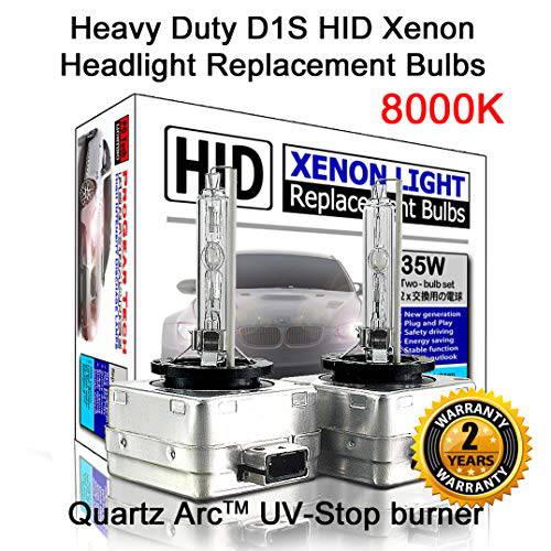 헤비듀티 D1S D1R 8000K HID 제논 헤드라이트,전조등 교체용 전구 OEM 스탠다드 35W (팩 of 2)