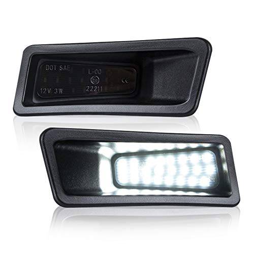 D-Lumina LED 특허 플레이트 라이트 태그 램프 조립품 스모크 렌즈 호환가능한 2019 2020 2021 닷지 램 1500, 6000K 화이트 팩 of 2