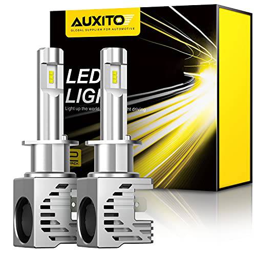 AUXITO H1 LED 헤드라이트전구, 전조등, 12000LM Per 세트, 6500K 제논 화이트, 미니 사이즈 무선 헤드라이트,전조등, 팩 of 2