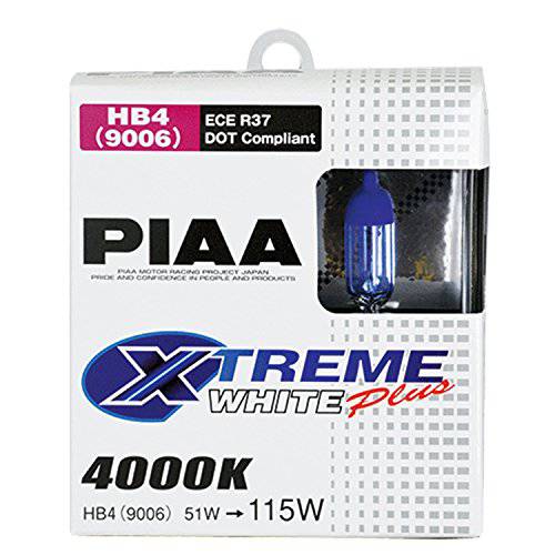 Piaa 19616 9006 (HB4) Xtreme 화이트 플러스 고성능 할로겐 전구, (팩 of 2)