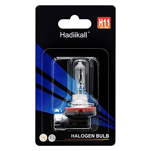 Hadiikall H11 할로겐 헤드라이트전구, 전조등, 1 팩 하이빔 로우 빔 and Fog 교체용 전구, 12V 55W 고성능 전구 Brighter 라이트