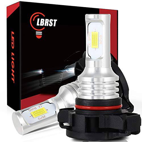 LBRST H16EU/ 5201/ 5202 LED 포그라이트, 안개등 전구 4800lm 6000K 제논 화이트, 슈퍼 브라이트 DRL 교체용 전구 낮 런닝 라이트,  방향지시등 자동차, 트럭 2PCS