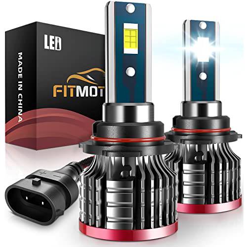 FITMOTORS 9005/ HB3 LED 헤드라이트,전조등, 80W 16000 루멘 300% Brighter LED 헤드라이트전구, 전조등, 하이 로우 빔 6500K 슈퍼 브라이트 LED 변환 키트, 2 팩