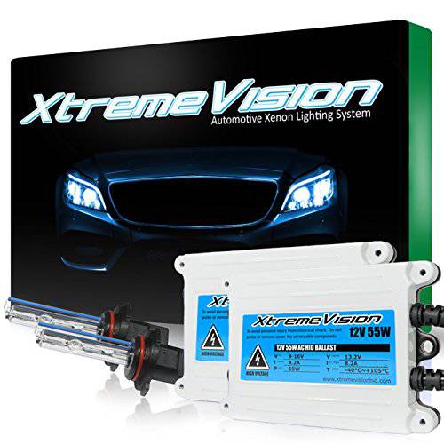 XtremeVision 55W AC 제논 HID 번들,묶음 9006 10000K - 10K 다크 블루 제논 전구 (1 쌍, 세트) and 55W AC 슬림 안정기 (1 쌍, 세트)