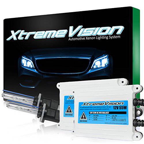 XtremeVision 55W AC 제논 HID 번들,묶음 880/ 881 8000K - 8K 미디엄 블루 제논 전구 (1 쌍, 세트) and 55W AC 슬림 안정기 (1 쌍, 세트)