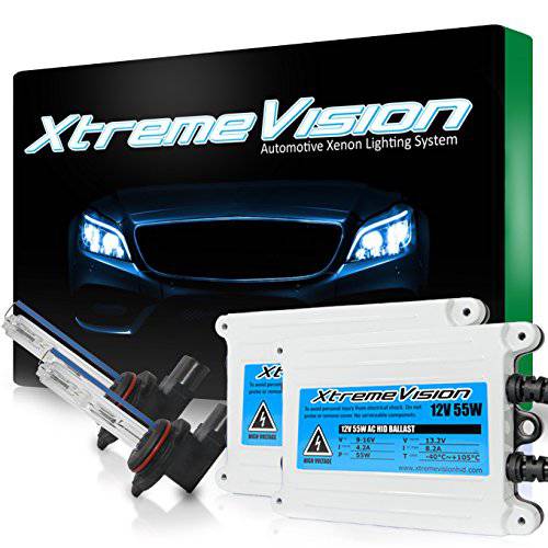 XtremeVision 55W AC 제논 HID 번들,묶음 9012 6000K - 6K 라이트 블루 제논 전구 (1 쌍, 세트) and 55W AC 슬림 안정기 (1 쌍, 세트)