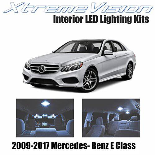 Xtremevision 인테리어 LED Mercedes-Benz E-Class 2009-2017 (15 피스) 쿨 화이트 인테리어 LED 키트+  설치 툴