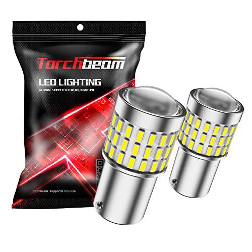 Torchbeam 1156 LED 자동차 전구 1141 1003 7506 BA15S P21W 전구, 12V-24V Used  후미등, 후진등,  테일라이트, 후미등, 브레이크 라이트, 2pcs 화이트