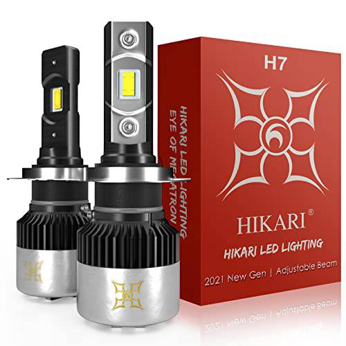 Hikari H7 LED 전구, 12000LM, 하이 루멘 LED 키트, 30W 썬더 LED 호환 to 80W 보통주 LED, CANBUS Ready, 할로겐 업그레이드 교체용, 6000K 화이트