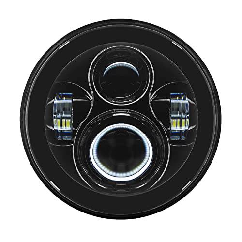 HOGWORKZ® 7 인치 LED 헤드라이트, 전조등 - Daymaker 교체용 호환가능한 할리 데이비슨 스트리트 Glide 로드 킹 일렉트라 Glide 울트라 소프테일 - 블랙